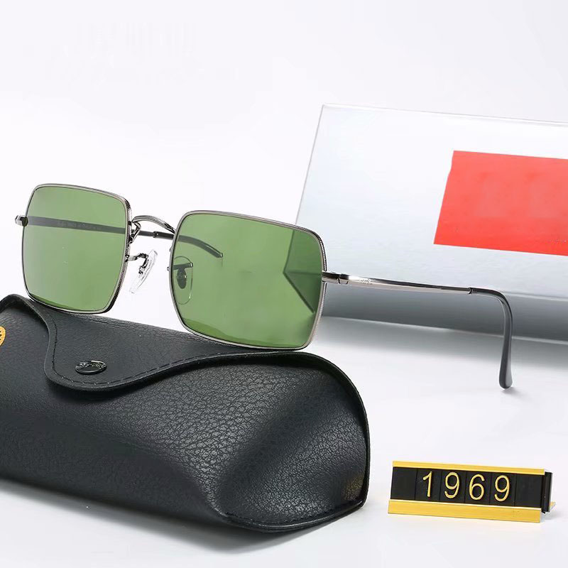 Nice Men's and women's sunglasses IP vacuum plating metal frame glasses fashion designer rectangular sunscreen sunglasses