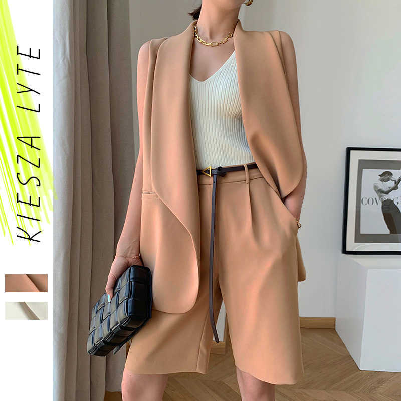 Summer Woman Clothing 2 Pieces Suit Set Sleeveless Blazer Top and Knee Pants Female Casual Fashion Office Lady Two Piece Sets 210608, White
Summer Woman Clothing 2 Pieces Suit Set Sleeveless Blazer Top and Knee Pants Female Casual Fashion Office Lady Two Piece Sets 210608, White