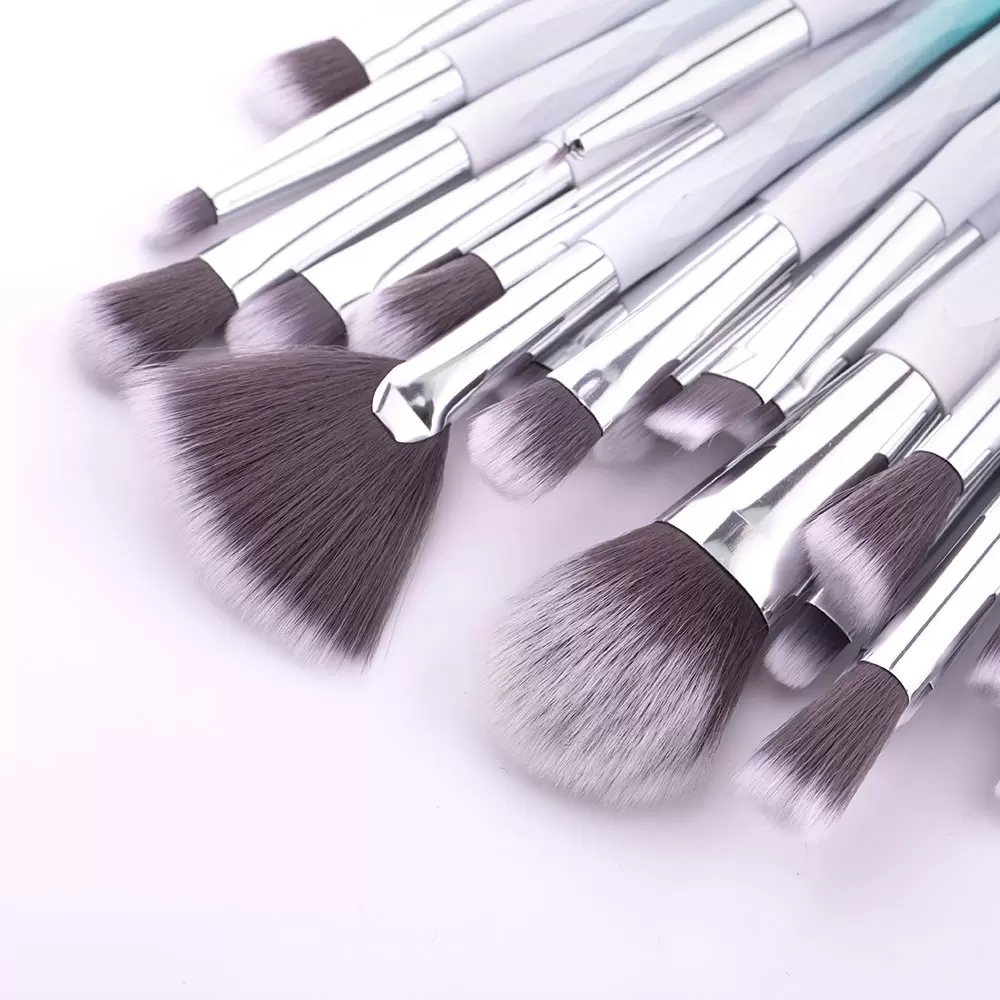 Makeup Brush Set 20pcs diamond gradient beauty tools to be used for Powder Eye Shadow Foundation Blend Blush Lip Brush Eyes Eyeliner Eyelash Eyebrow b