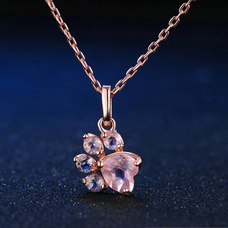 Pendant Necklaces Style Cute Animal Cat Dog Footprint Crystal Fashion Lady Pink CZ Charm Birthday Gifts, Silver
Pendant Necklaces Style Cute Animal Cat Dog Footprint Crystal Fashion Lady Pink CZ Charm Birthday Gifts, Silver