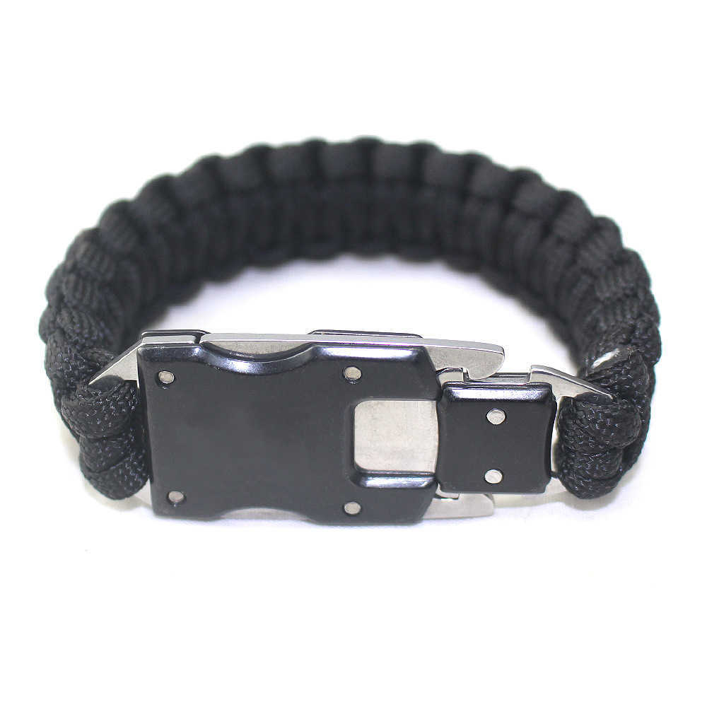 Survival bracelet knife product stainless steel survival knife bracelet umbrella rope braided knife life-saving bracelet 210609