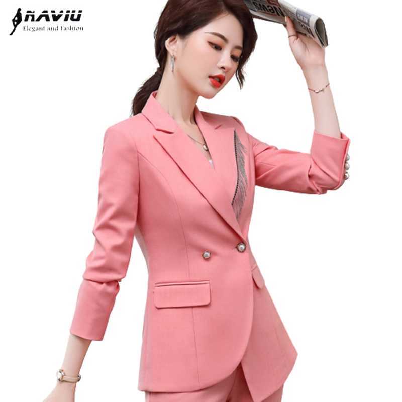 Naviu High-End Blue Blazer Women Casual Autumn Winter Temperament Formal Long Sleeve Slim Jacket Office Ladies Work Coat 210604
Naviu High-End Blue Blazer Women Casual Autumn Winter Temperament Formal Long Sleeve Slim Jacket Office Ladies Work Coat 210604