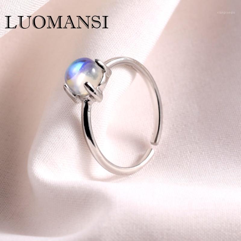 Cluster Rings Luomansi Moonstone Ring 925 Sterling Silver Open Female Simple All-match Jewelry Accessories Opening Adjustable, Golden;silver
Cluster Rings Luomansi Moonstone Ring 925 Sterling Silver Open Female Simple All-match Jewelry Accessories Opening Adjustable, Golden;silver