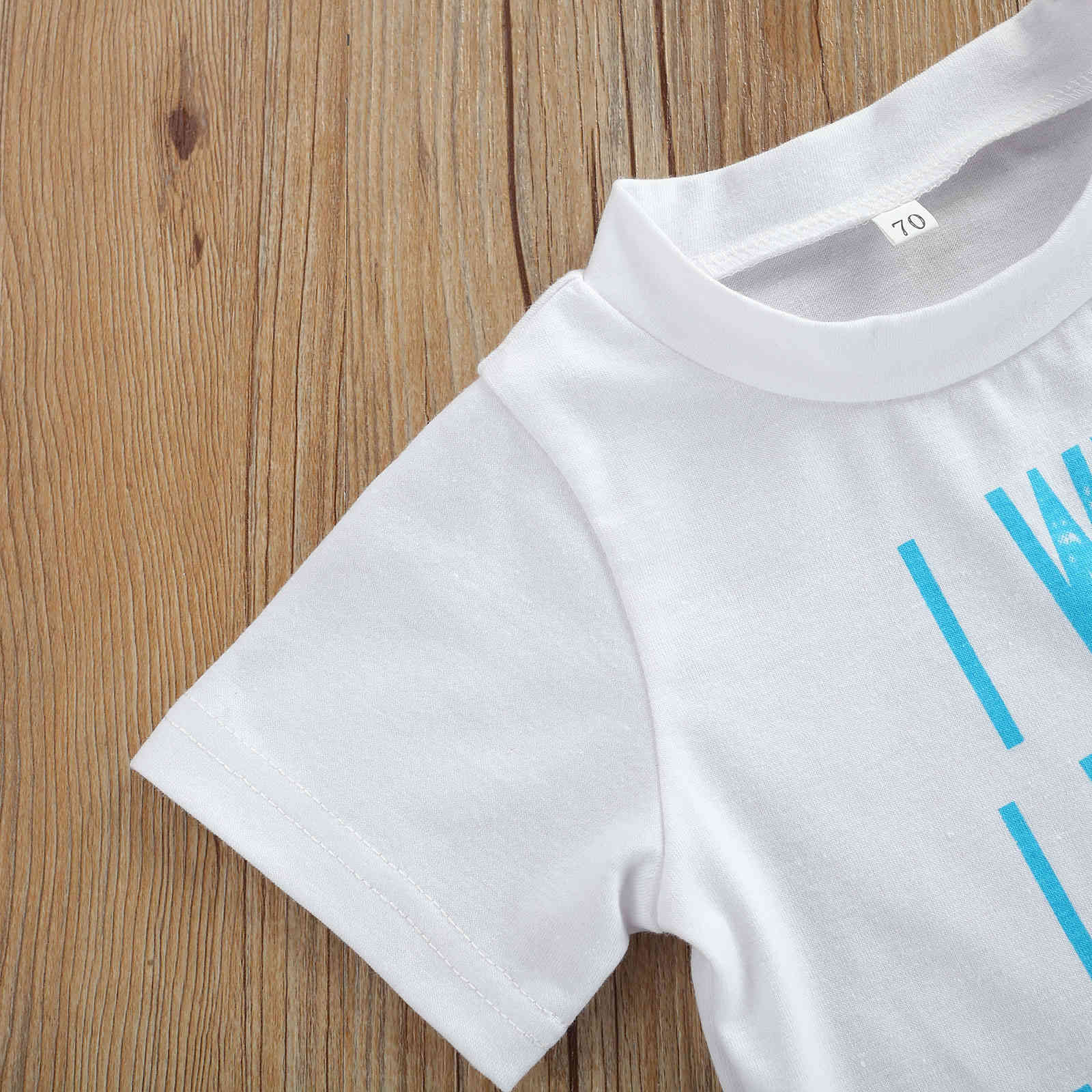 0-3Y Summer Toddler Baby Boy Clothes Set Letter Short Sleeve T shirt Pineapple Pants Beach Holiday Costumes 210515