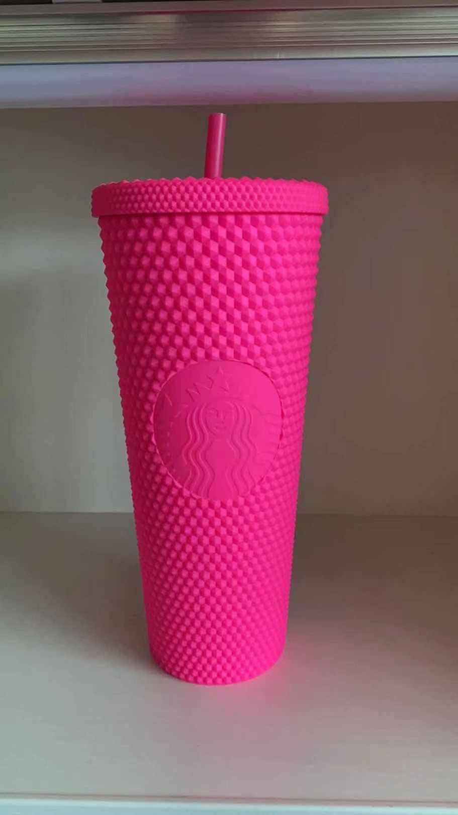 2021 Starbucks Studded Cup Tumblers 710ml Barbie Pink Matte Black Plastic Mugs with Straw Factory Supply, Customize
2021 Starbucks Studded Cup Tumblers 710ml Barbie Pink Matte Black Plastic Mugs with Straw Factory Supply, Customize