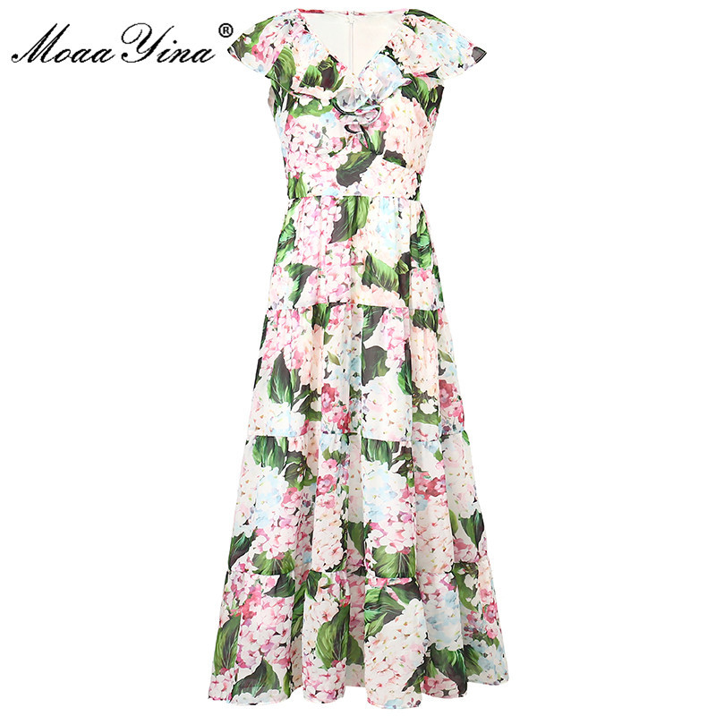 Summer Runway Vacation Dress Women' V-neck Sleeveless Ruffle Fashion Floral print Splicing Chiffon Party Midi 210524, Multi
Summer Runway Vacation Dress Women' V-neck Sleeveless Ruffle Fashion Floral print Splicing Chiffon Party Midi 210524, Multi