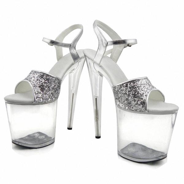 Gorgeous Gold/silver Glitter High Heels 8 Inch White Flowers Wedding Shoes Clear Platform Crystal 20cm Party Dress Sandals
Gorgeous Gold/silver Glitter High Heels 8 Inch White Flowers Wedding Shoes Clear Platform Crystal 20cm Party Dress Sandals