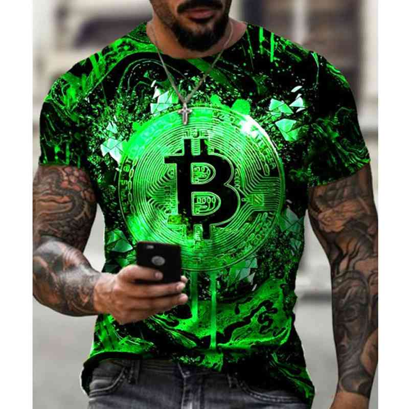 Men's Short Sleeve Sports Big Round Neck Loose T-shirt 3D Bitcoin Printing Breathable Casual Fitness Wear 2021 New, Dbs-009
Men's Short Sleeve Sports Big Round Neck Loose T-shirt 3D Bitcoin Printing Breathable Casual Fitness Wear 2021 New, Dbs-009