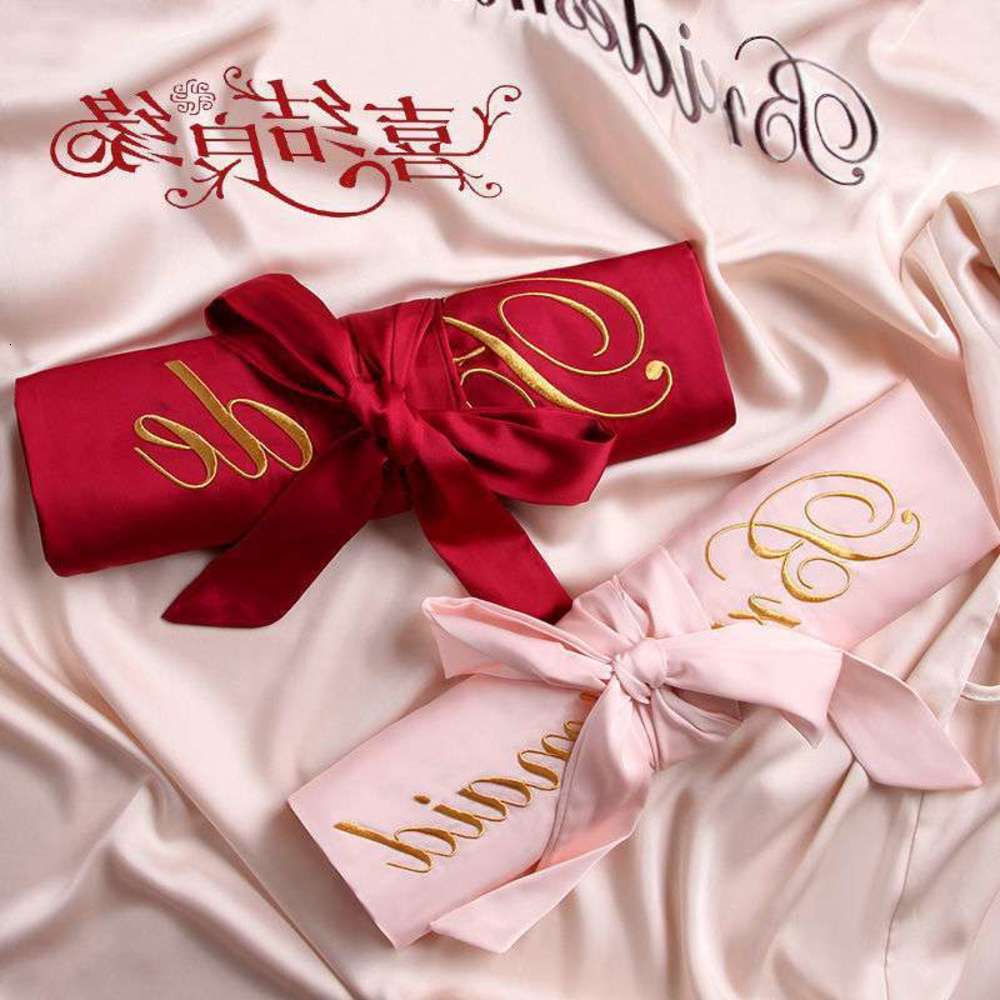 Morning Gown Bridesmaid silk Ice Wedding sexy pajamas thin Nightgown long hand gift bathrobe
Morning Gown Bridesmaid silk Ice Wedding sexy pajamas thin Nightgown long hand gift bathrobe