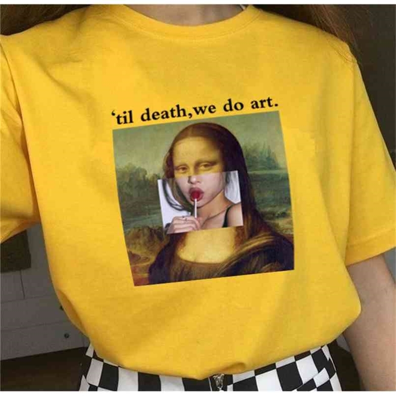Til Death We Do Art Monalisa Cute T-shirt Cool Casual Tumblr Grunge Tee Graphic Street Style Fashion Funny Shirt 210512, White-kz-we do art
Til Death We Do Art Monalisa Cute T-shirt Cool Casual Tumblr Grunge Tee Graphic Street Style Fashion Funny Shirt 210512, White-kz-we do art
