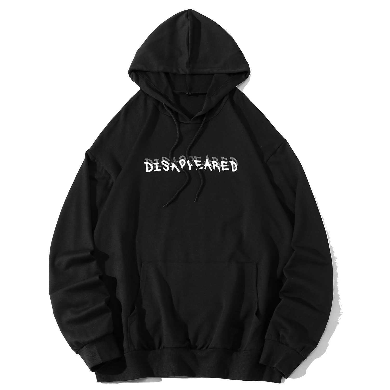 Spring Thin Casual Hoodie Men Long Sleeve Pullover Harajuku Hip Hop Sweatshirt Black Japanese Graffiti Streetwear FM1236 210527