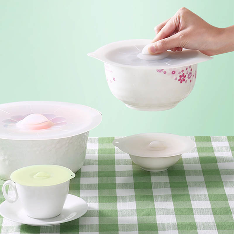 Food Wrap 1PC Kitchen Gadgets Reusable Fresh Keeping Multifunction Microwave Bowl Cover Cooking Pot Pan Lid Silicone