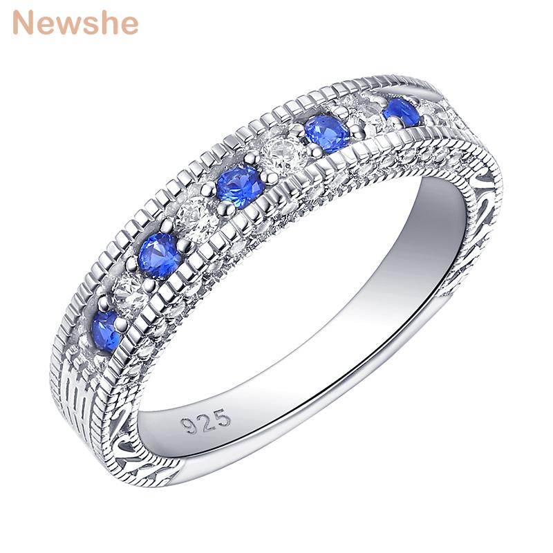 Cluster Rings She Solid 925 Sterling Silver Stcakable Wedding For Women 4mm Straight Band White Blue Zircons Jewelry BR0927, Golden;silver
Cluster Rings She Solid 925 Sterling Silver Stcakable Wedding For Women 4mm Straight Band White Blue Zircons Jewelry BR0927, Golden;silver