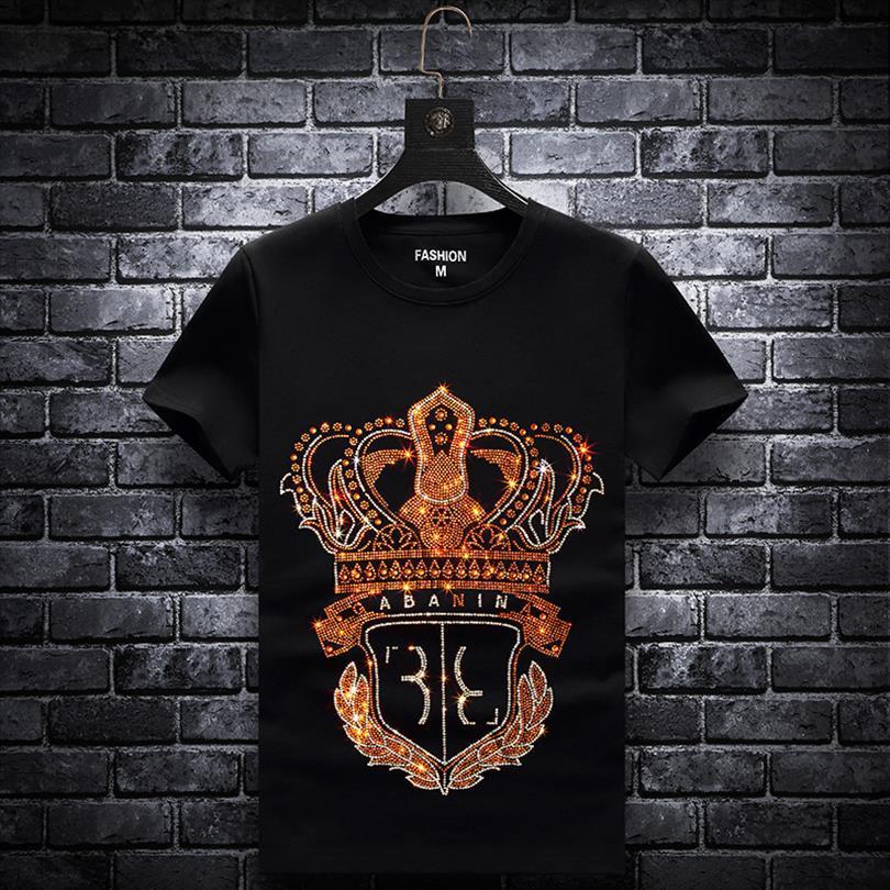 plus size fashion crown rhinestones men t shirt short sleeve streetwear o neck slim fit man camiseta masculina, White;black
plus size fashion crown rhinestones men t shirt short sleeve streetwear o neck slim fit man camiseta masculina, White;black
