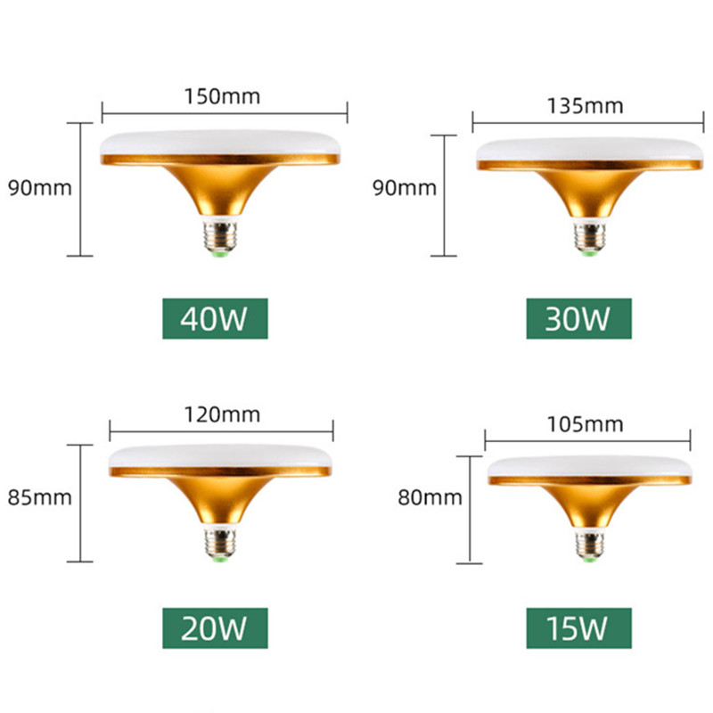 2pcs E27 Led Bulb Bombilla Lampara 220V UFO Leds Bulbs High Power 15W 20W 30W Light Bulbing for Home Lighting Lights Lamps D2.5