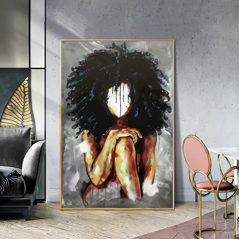 Abstract African Black Woman with Shaggy Hair Posters and Prints Canvas Paintings Wall Art Pictures for Living Room Home Decoration Cuadros (No Frame)
Abstract African Black Woman with Shaggy Hair Posters and Prints Canvas Paintings Wall Art Pictures for Living Room Home Decoration Cuadros (No Frame)