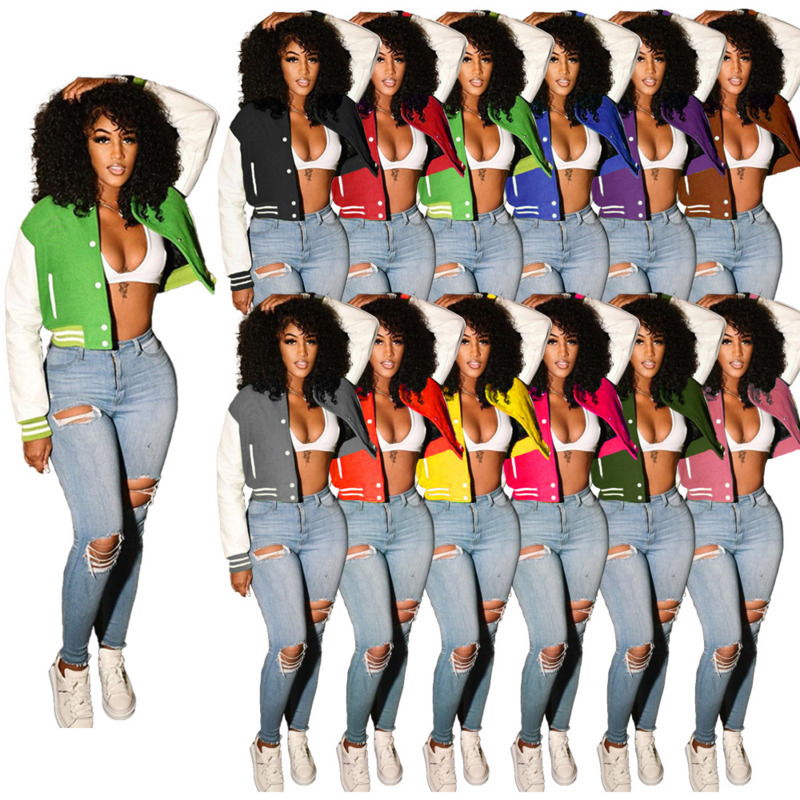 Women Jacket Designer Autumn Letters Printed Color Stitching Net Red Neckline Cuff Thread Stitching Casual Baseball Uniform Coat 32 Styles, C1-c12(s-xxl)
Women Jacket Designer Autumn Letters Printed Color Stitching Net Red Neckline Cuff Thread Stitching Casual Baseball Uniform Coat 32 Styles, C1-c12(s-xxl)