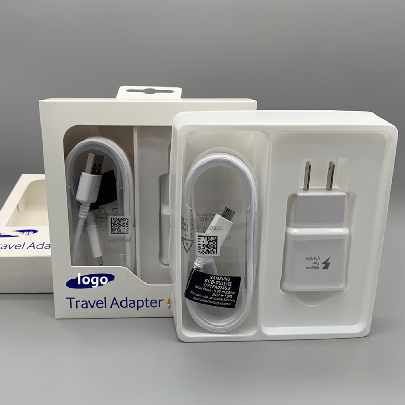 Chargers for Samsung 2 in 1 Fast For Galaxy S8 S9 S10 Charge 5V 2A EU/US Plug Micro USB Data Cable with retail package
Chargers for Samsung 2 in 1 Fast For Galaxy S8 S9 S10 Charge 5V 2A EU/US Plug Micro USB Data Cable with retail package