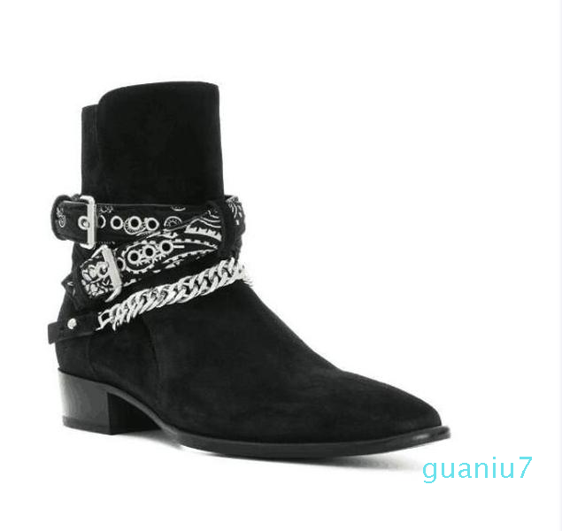 NEW list exclusive Handmade Ribbon buckle strap Jodhpur wyatt boots suede genuine leather personalized denim boots WNx