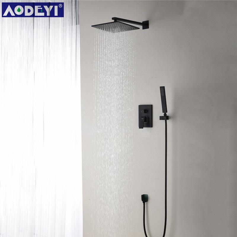 Brass Black Shower Set Bathroom 8" Spuare Bath Head Faucet Wall Mounted Arm Diverter Mixer Handheld Spray Sets
Brass Black Shower Set Bathroom 8" Spuare Bath Head Faucet Wall Mounted Arm Diverter Mixer Handheld Spray Sets