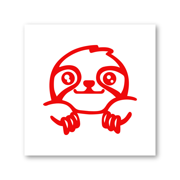 Cute Sloth Vinyl Car Sticker Decor , Funny Animals Sloth Laptop Decals for Apple MacBook Air / Pro Decoration