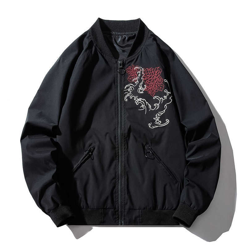 Winter Bomber Jacket Men Dragon Chinese Embroidery Pilot Jacket Retro Rock Hip Hop Jacket Youth Streetwear High Street Male 210818