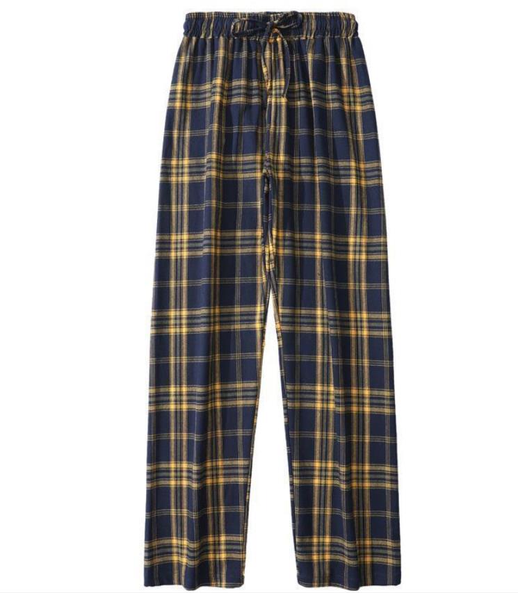 Women's Plaid Casual Straight Pants Comfy Loose Capris Tartan Trousers Trousers Unisex Streetwear S-3XL Black Yellow White Grey