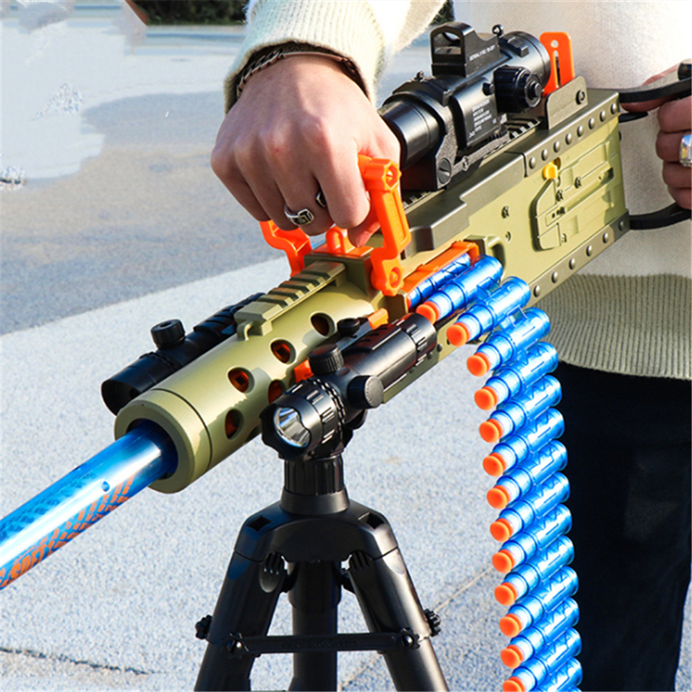 M2 M249 Soft Bullet Chain Toy Gun Blaster Pistol Boy Birthday Gift CS Fighting Game Safety Suction Plate