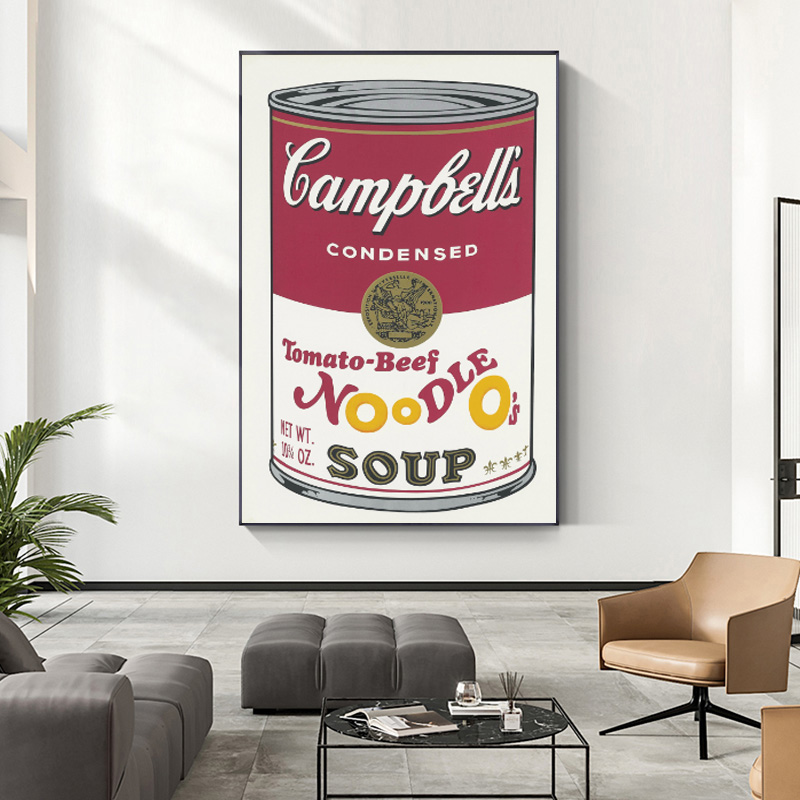 Canvas Painting Vintage Andy Warhol Tomato Soup Abstract Interior Gallery Decorative Picture Wall Pictures For Living Room Home Decoration