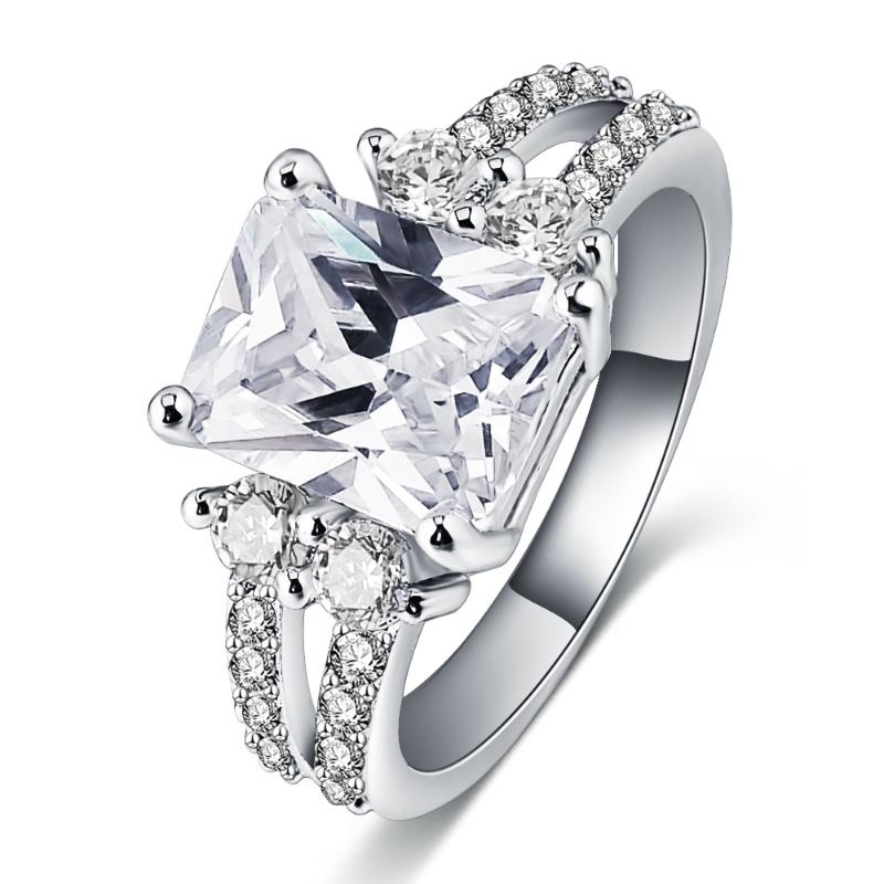 Cluster Rings Exquisite Zircon Wedding Ring Elegant Temperament Female Romantic Valentines Day Gift
Cluster Rings Exquisite Zircon Wedding Ring Elegant Temperament Female Romantic Valentines Day Gift