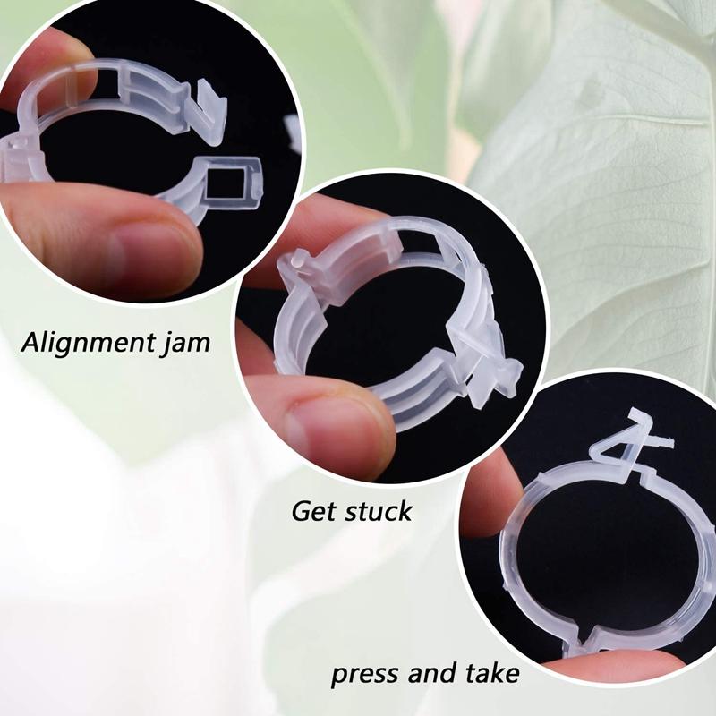 Other Garden Supplies 1 Inch Diameter 500Pcs Plant Support Clip White Tomato Trellis Clips For Vine Vegetables Flower To Grow Uprightly