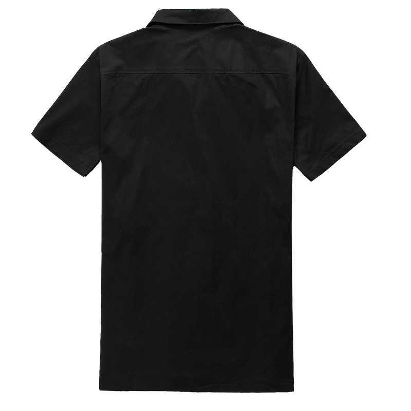 Plus Size Men's 50s Male Clothing Short Sleeve Patchwork Rockabilly Style Casual Cotton Blouse Mens Bowling Dress Shirts 210714
