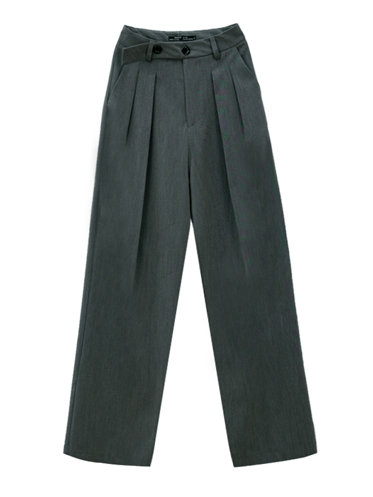 Summer High Waist Female Suit Pants Streetwear Ladies Loose Trousers Plus Size Women Floor-length Wide Leg 210514