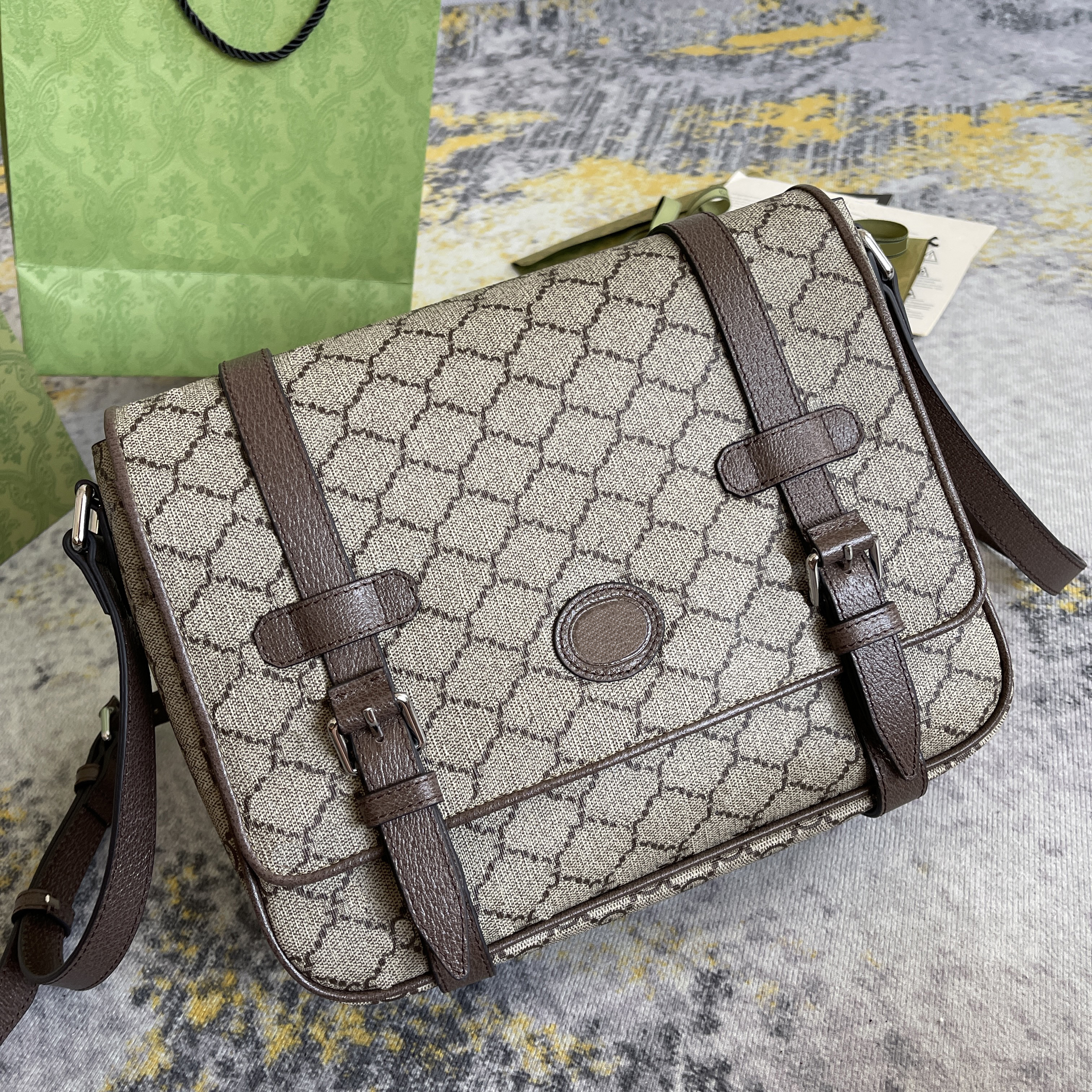 Designer Bag Men Leather Crossbody Bag Canvas Splicing Postman Bag Single Shoulder Messenger Bags For Men And Women High Quality Large Capacity Casual Bag