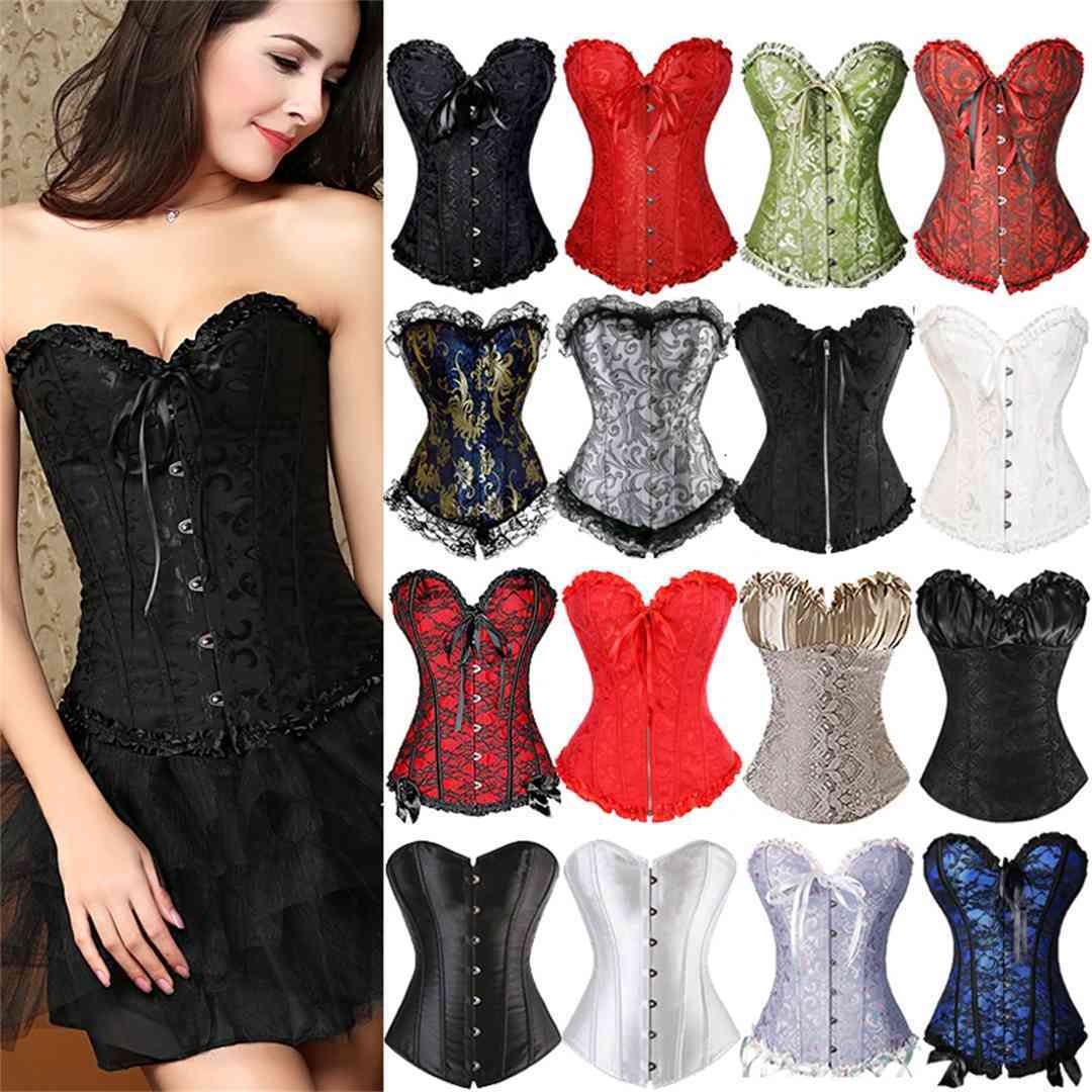 Plus Size Sexy Bustier Corset Top Gothic Lace Up Overbust Corselet Steampunk Body Shapewear Women Slimming Corset Satin Bone, 819 black
Plus Size Sexy Bustier Corset Top Gothic Lace Up Overbust Corselet Steampunk Body Shapewear Women Slimming Corset Satin Bone, 819 black