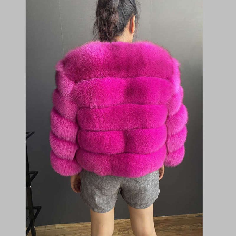 Fashion winter warm women coat natural fox fur coat real fox fur jacket winter thick warm jackets vest custom made xxxxxl 210927