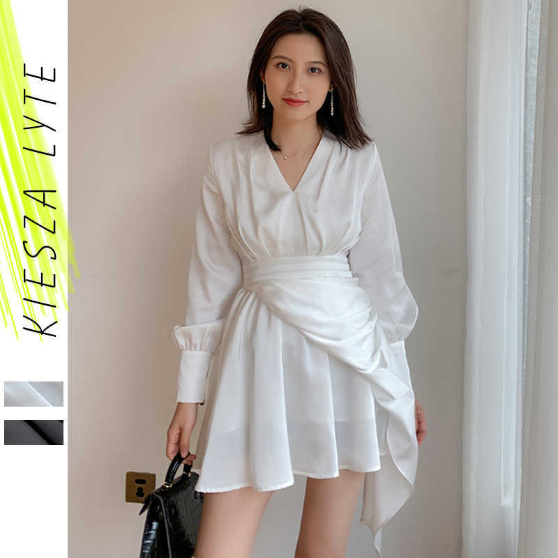 Women Blouse Shirt Dress Fashion Irregular Splicing Long Sleeve V Neck Mini Dresses Casual Female Shirts Robe Vestidos 210608, White
Women Blouse Shirt Dress Fashion Irregular Splicing Long Sleeve V Neck Mini Dresses Casual Female Shirts Robe Vestidos 210608, White