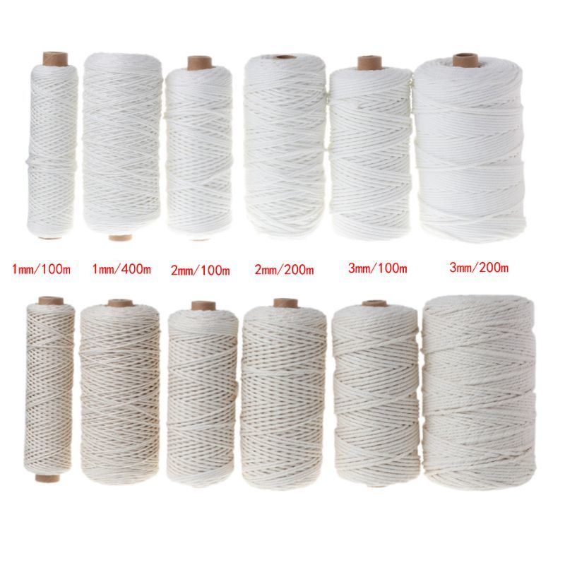 100/200/400 M Natural Flooded Cats Cord Touw Craft Macrame Handmade String Diy Home Decorative 40JA