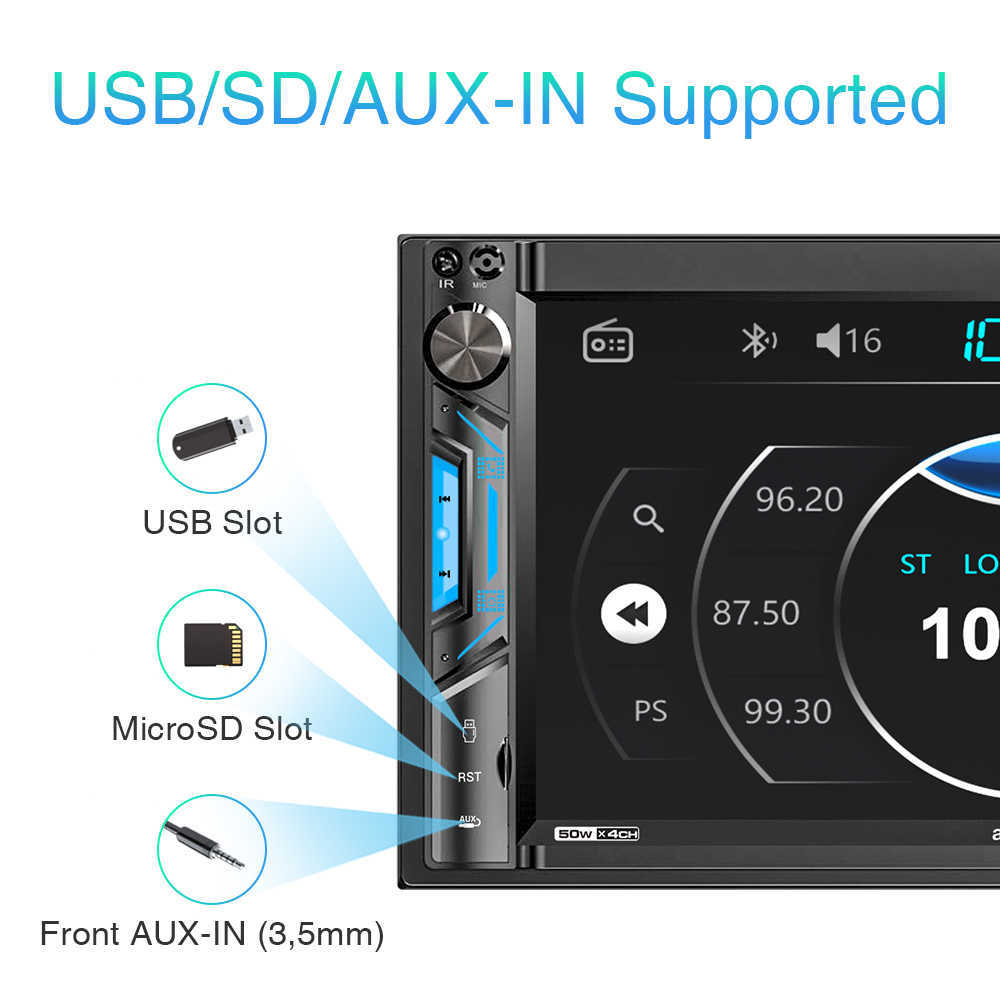 71BT 2 Din Car Radio Universal 7inch Multimedia Mp5 Player AUX USB AM FM Bluetooth Mirror Link Autoradio 2din Car Stereo Radio