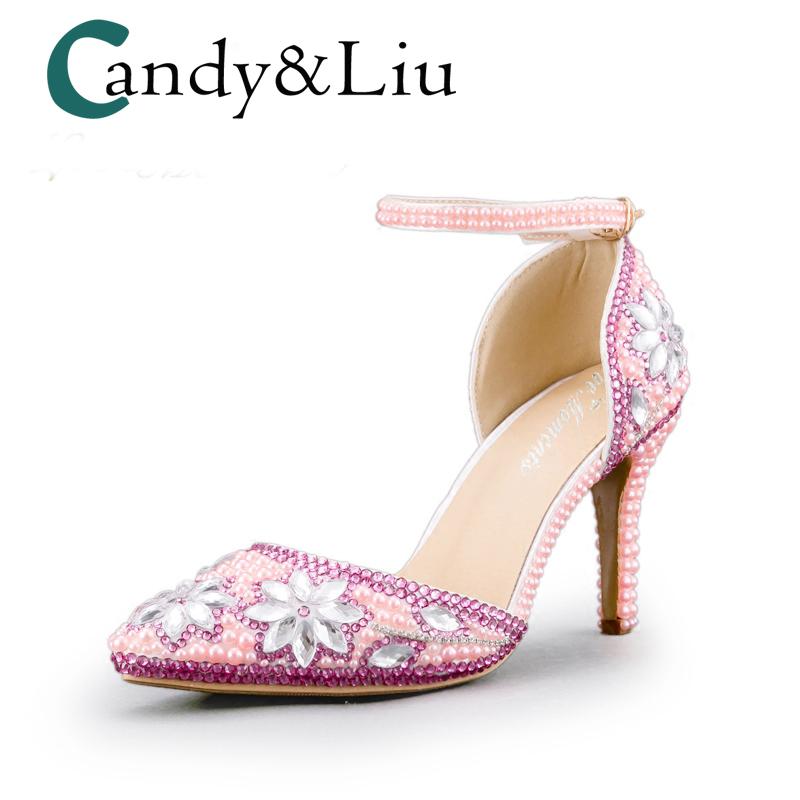 Pink Crystal Party Sandals Pointed Toe Ankle Strap Silver Rhinestones Women Shoes For Wedding Bridesmaid Banquet Handmaid, Black
Pink Crystal Party Sandals Pointed Toe Ankle Strap Silver Rhinestones Women Shoes For Wedding Bridesmaid Banquet Handmaid, Black
