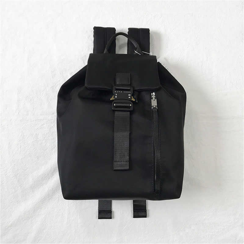 Hip Hop Alyx Backpack Men Women Casual Streetwear High Quality Alyx Crossbody Bag Metal Buckle Multifunctional Tactical Alyx Bag Q0622