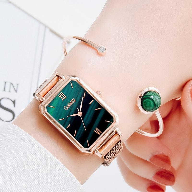 Wristwatches Luxury Square Green Dial Women Bracelet Watch Magnetic Stainless Steel Dress Ladies Quartz Wristwath Relogio Feminino, Brown
Wristwatches Luxury Square Green Dial Women Bracelet Watch Magnetic Stainless Steel Dress Ladies Quartz Wristwath Relogio Feminino, Brown