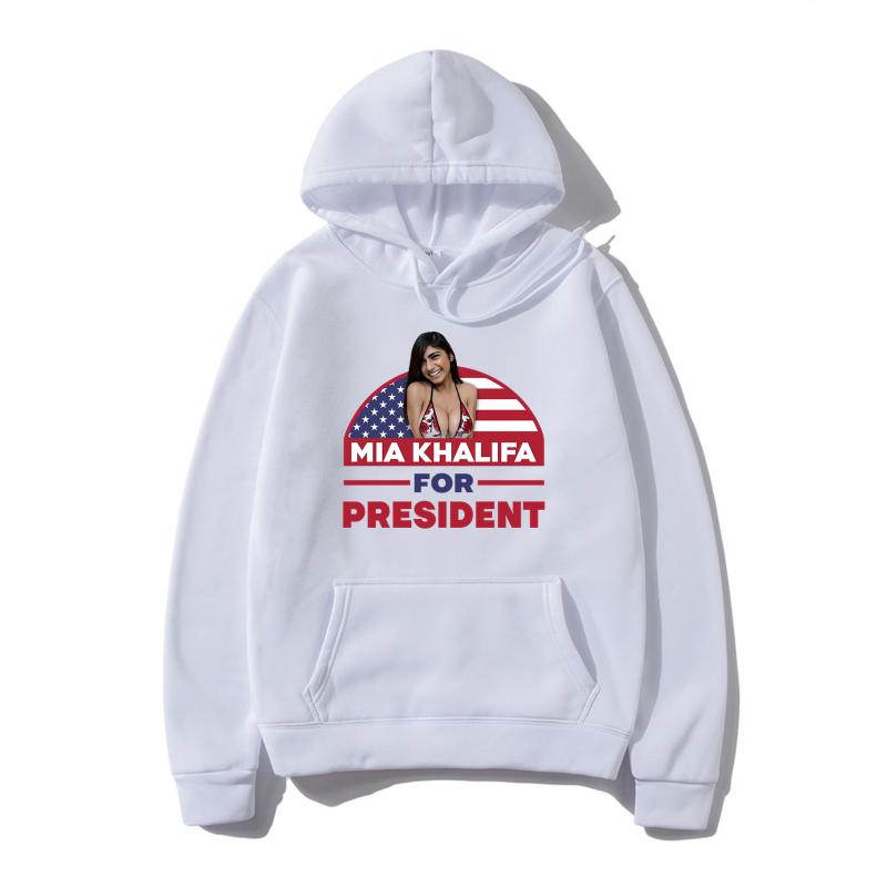 Men's Hoodies & Sweatshirts Men/women Fashion Hip Hop Long Sleeve Oversize Mia-khalifa-for-president Unisex Clothes Anime Sweatshirt Vintage