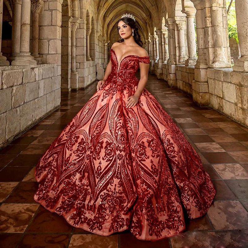 Sparkly Sequined Red 2021 Quinceanera Dresses Off The Shoulder Lace Sweet 16 Dress Sleeveless Ruffles Pageant Gowns vestidos de 15 años, Hunter
Sparkly Sequined Red 2021 Quinceanera Dresses Off The Shoulder Lace Sweet 16 Dress Sleeveless Ruffles Pageant Gowns vestidos de 15 años, Hunter