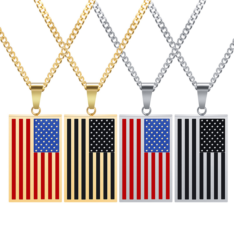 Stainelss Steel American National Flag Pendant Necklace Gold chains Tag Necklaces for women men hip hop Fashion jewelry will and sandy, Silver
Stainelss Steel American National Flag Pendant Necklace Gold chains Tag Necklaces for women men hip hop Fashion jewelry will and sandy, Silver