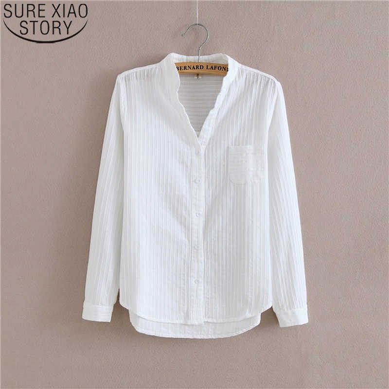Fashion Office White Blouse Women Shirts Long Sleeve Cotton Blouse Shirt Blouses High Quality Women Casual Ladies Tops 1715 210527
Fashion Office White Blouse Women Shirts Long Sleeve Cotton Blouse Shirt Blouses High Quality Women Casual Ladies Tops 1715 210527