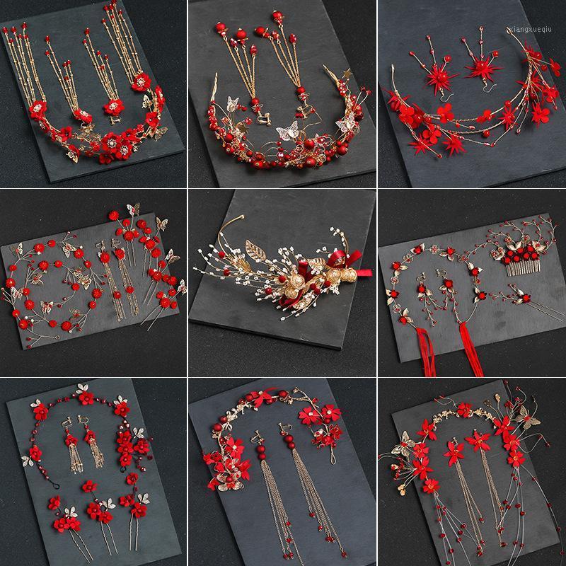 Hair Clips & Barrettes Ladies Headwear Fashion Red Hairpin Wedding Headband Earring Set Jewelry Accessories For Women Bridesmaid Gifts, Golden;silver
Hair Clips & Barrettes Ladies Headwear Fashion Red Hairpin Wedding Headband Earring Set Jewelry Accessories For Women Bridesmaid Gifts, Golden;silver