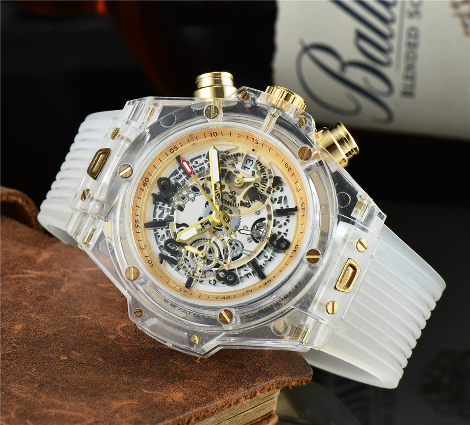 High Quality Mens Sports Watches Multifunction Rubber Strap Fashion Watch 45mm Montres Homme
High Quality Mens Sports Watches Multifunction Rubber Strap Fashion Watch 45mm Montres Homme