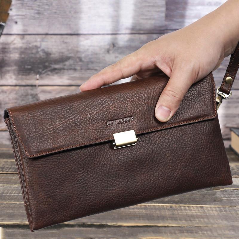 Wallets Vintage Leather Men's Wallet Pure Cowhide Clutch With Wristlets Large-capacity Phone Bag Coin Purse Luxury Passport Holder Gifts, Coffee
Wallets Vintage Leather Men's Wallet Pure Cowhide Clutch With Wristlets Large-capacity Phone Bag Coin Purse Luxury Passport Holder Gifts, Coffee