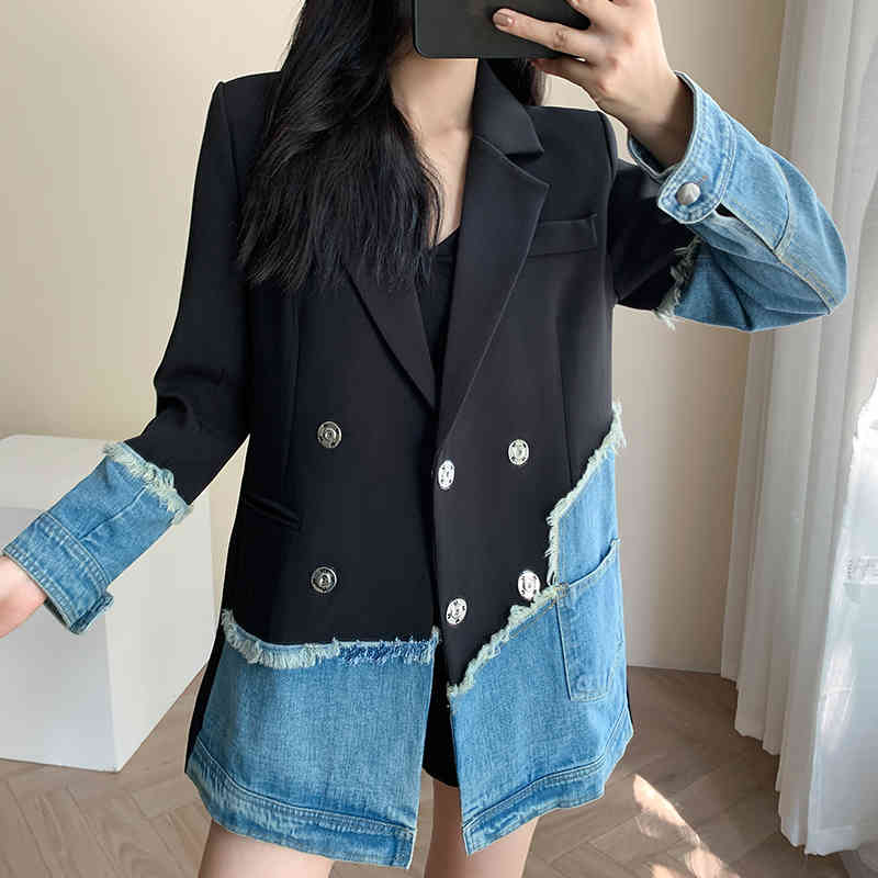 Women's Jackets Female long-sleeve blazer with sewing, jacket color design varied for women, Korean style, spring XZZ1, 1# shoe box
Women's Jackets Female long-sleeve blazer with sewing, jacket color design varied for women, Korean style, spring XZZ1, 1# shoe box